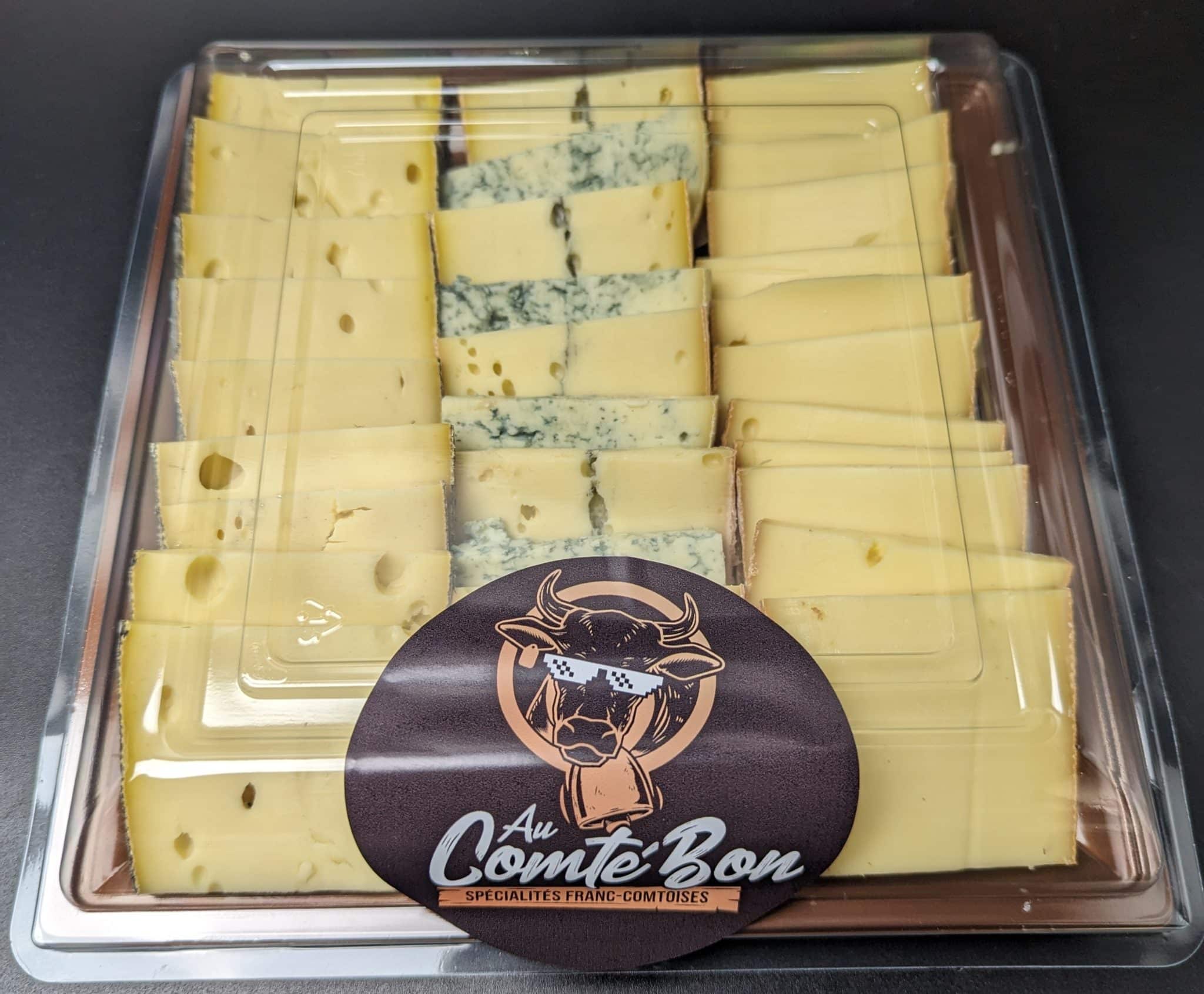 Plateau de fromages à raclette pour 4, 6 ou 8 personnes - Au Comté Bon